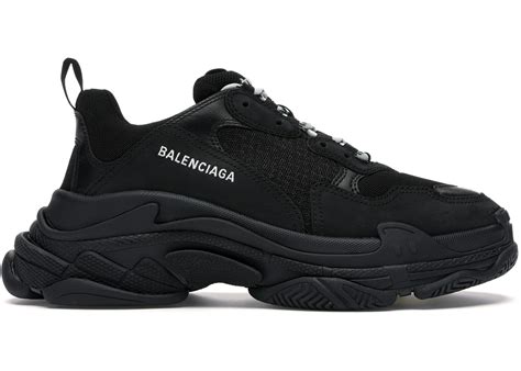 balenciaga triple s sneakers black